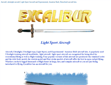 Tablet Screenshot of excaliburaircraft.com